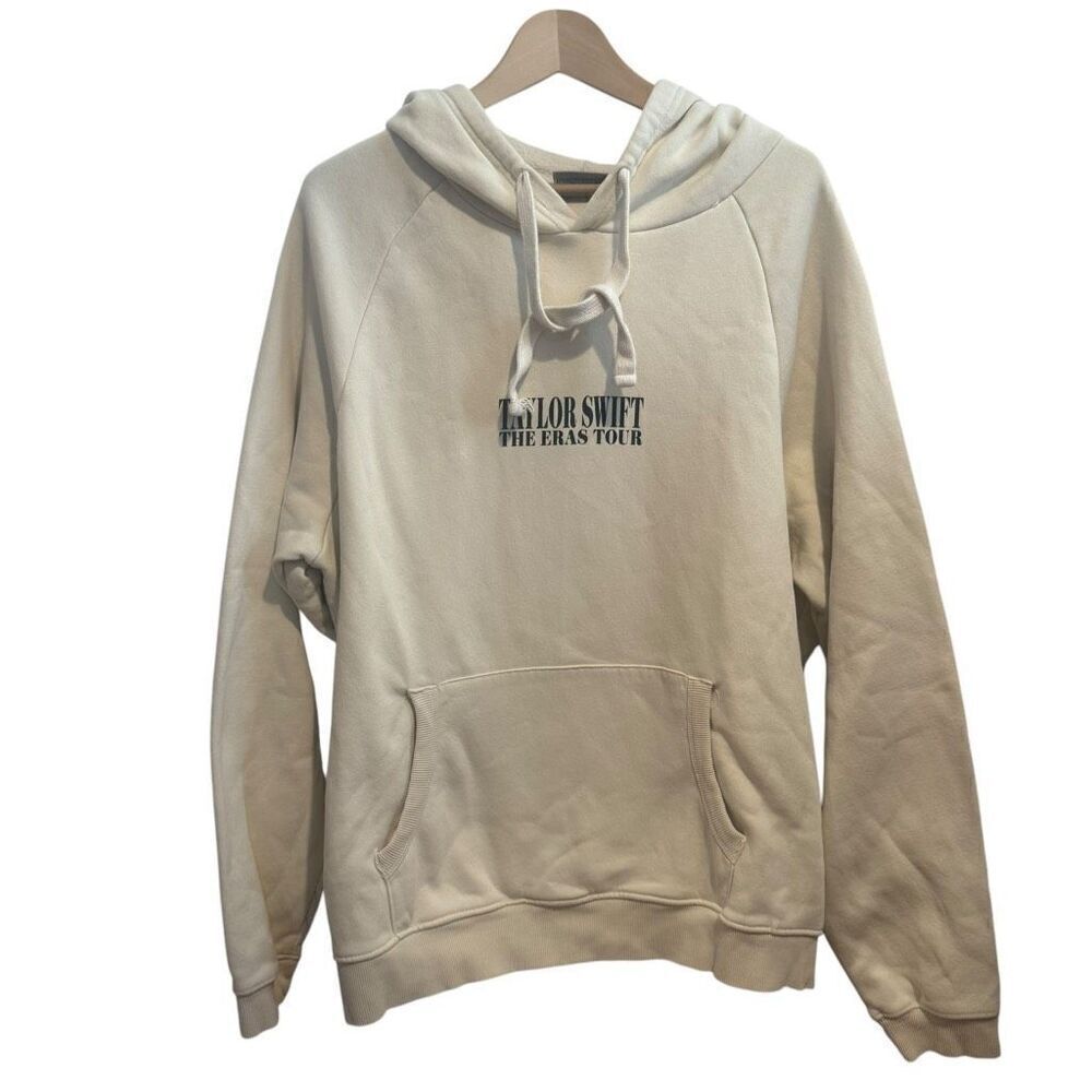 Taylor Swift The Eras International Tour Beige Hoodie Hooded Sweatshirt Size L